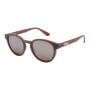 Lentes de sol De Policarbonato Redondo Flap Marrón/Beis