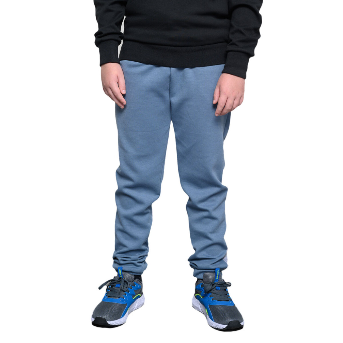 Pantalon de Niño Umbro - Azul Piedra - Gris Melange 