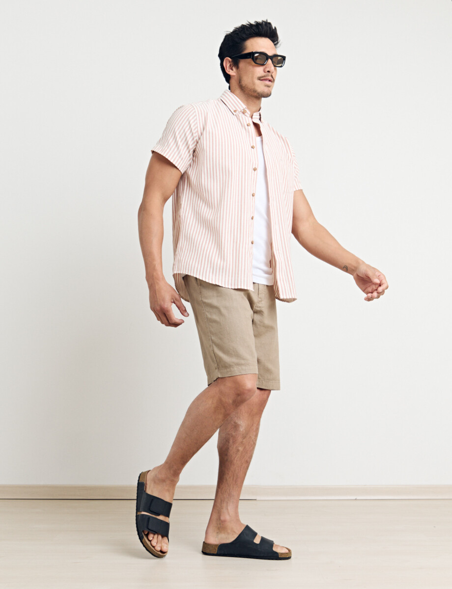 012672 CAMISA HARRINGTON LABEL Rojo/blanco