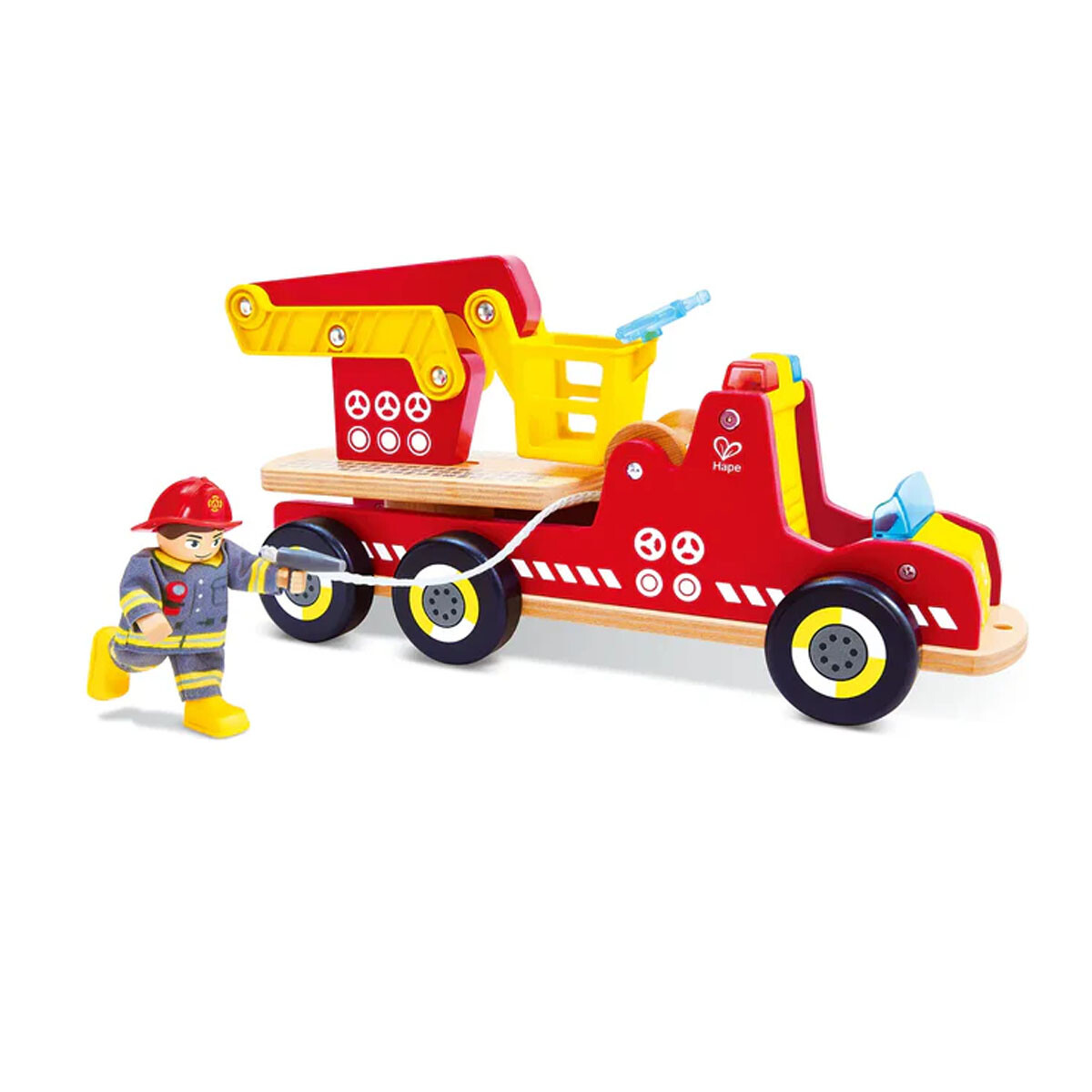 Camión de bomberos con sirena y luces Hape 