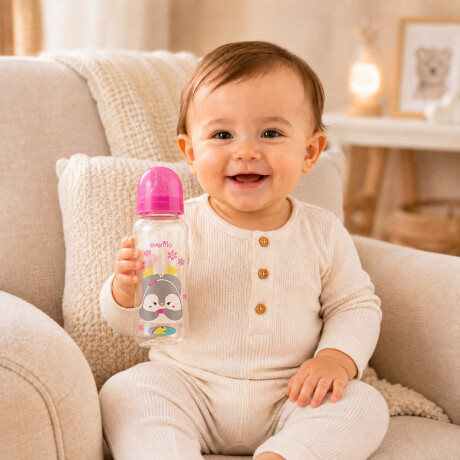 Mamadera Evenflo Forest Bebés 3-12M 240Ml Tetina Flujo Medio Rosa