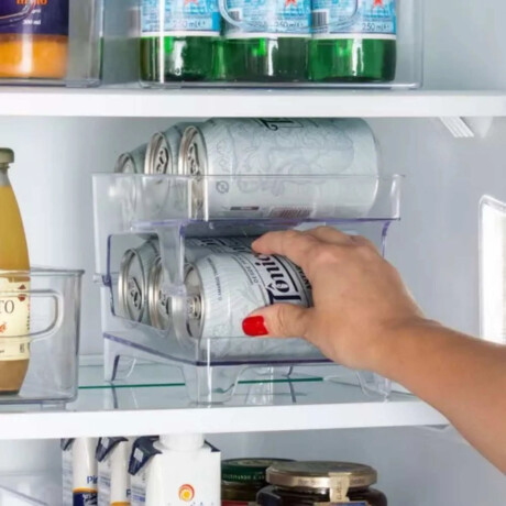 Organizador Dispensador Diamond Estantería Plástico 6 Latas Transparente