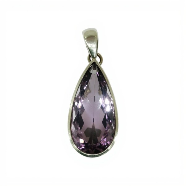 Dije Gota- Plata 925 - Zirconia lila -CP4625 conpiedra