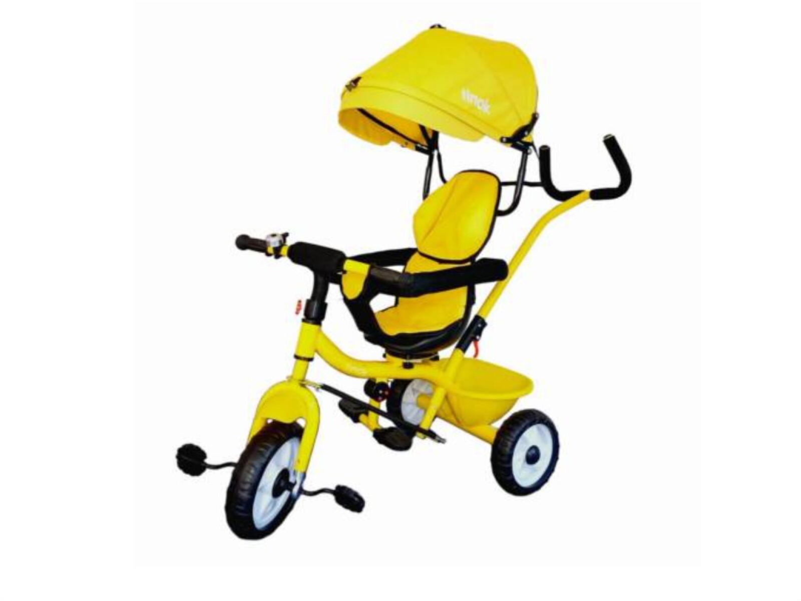 Triciclo Giratorio 360° y Capota Amarillo Tinok 