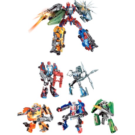 Set de 5 Robots Transform Mars 5 en 1 Set de 5 Robots Transform Mars 5 en 1
