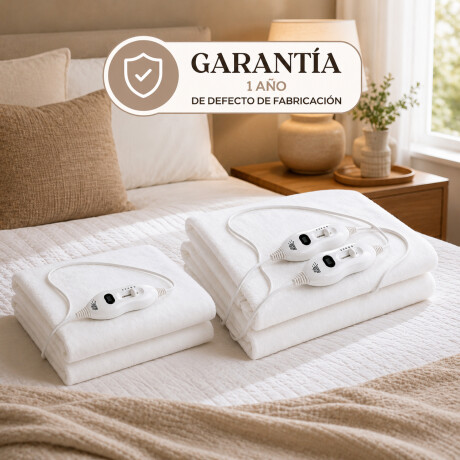 Combo Calienta Camas 2 Plazas + 1 Plaza HTS Bajo Consumo Blanco