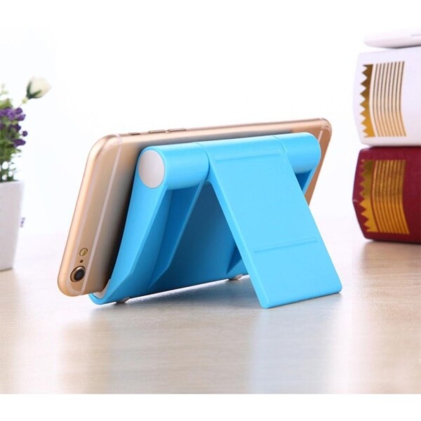 Soporte De Escritorio Plegable Universal Telefono Celular Color Variante Celeste