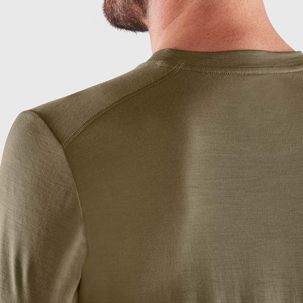 Polo Fjallraven Abisko Wool Hombre Black
