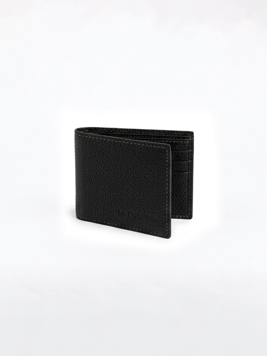 Billetera cuero - negro 