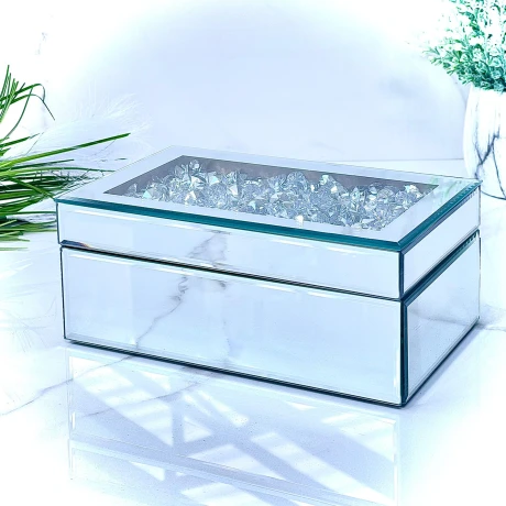 Joyero Box Espejado Largo 20cm x Ancho 13cm x Alto 9cm Joyero Box Espejado Largo 20cm x Ancho 13cm x Alto 9cm