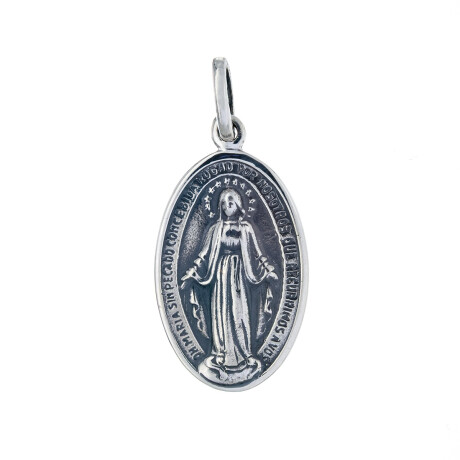 Medalla religiosa de plata 925, Virgen Milagrosa, medidas 30mm*19mm. Medalla religiosa de plata 925, Virgen Milagrosa, medidas 30mm*19mm.