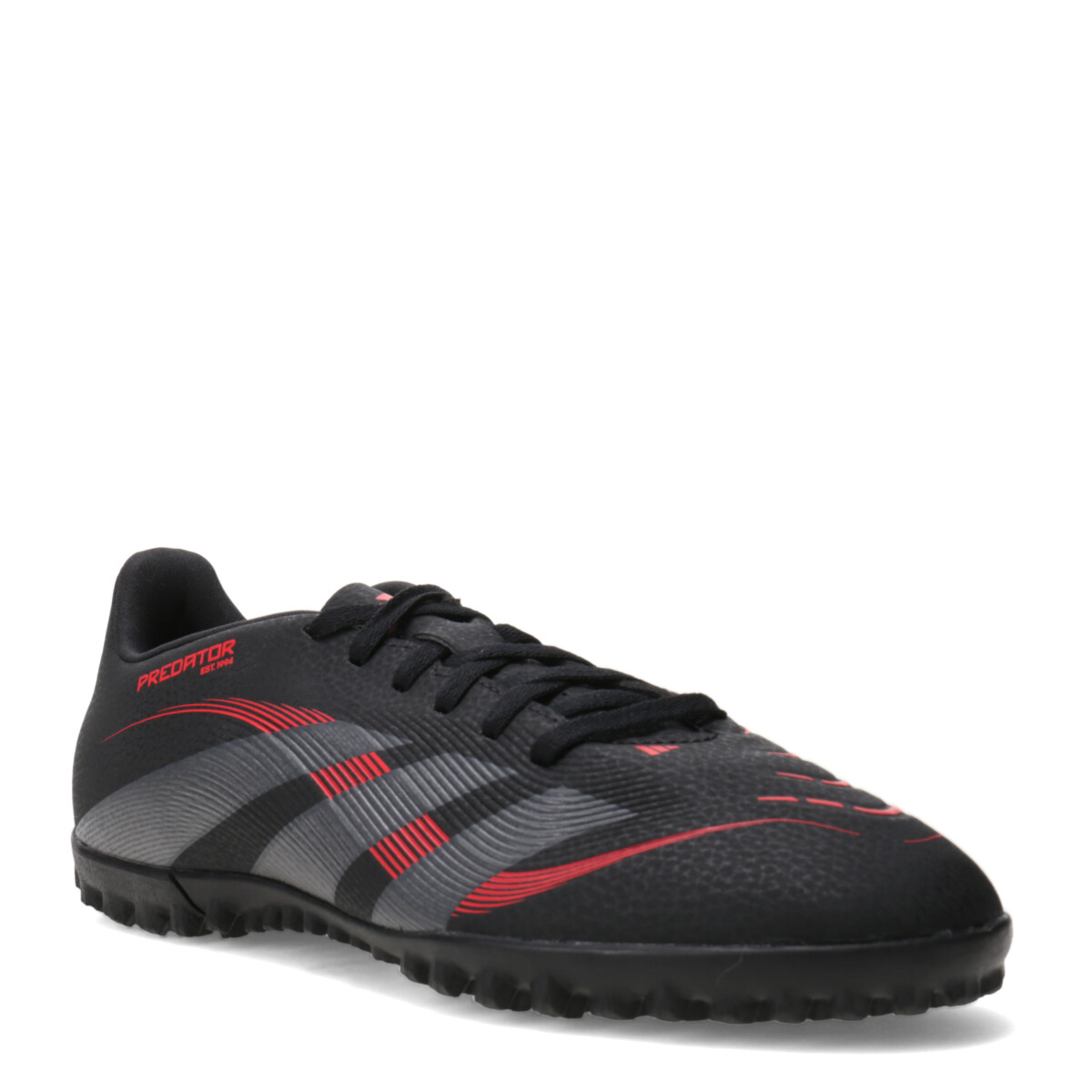 Championes Unisex Adidas Futbol 5 Predator Club TF - Negro - Rojo 