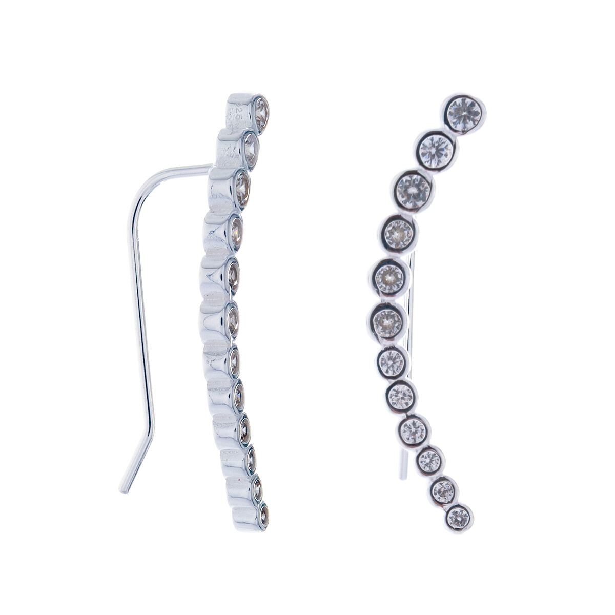 Trepadoras de plata 925 con circonias. 