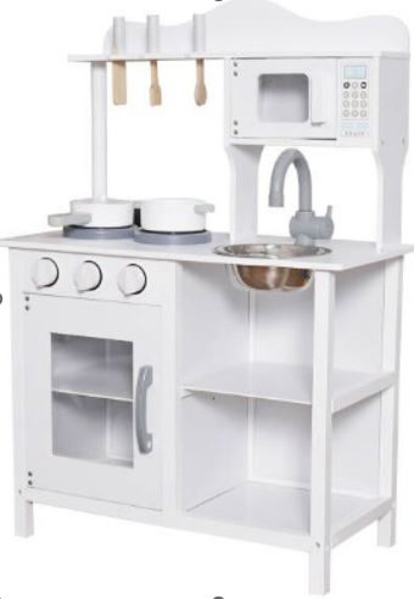 COCINA MADERA INFANTIL COLOR BLANCO C ACCESORIOS 
