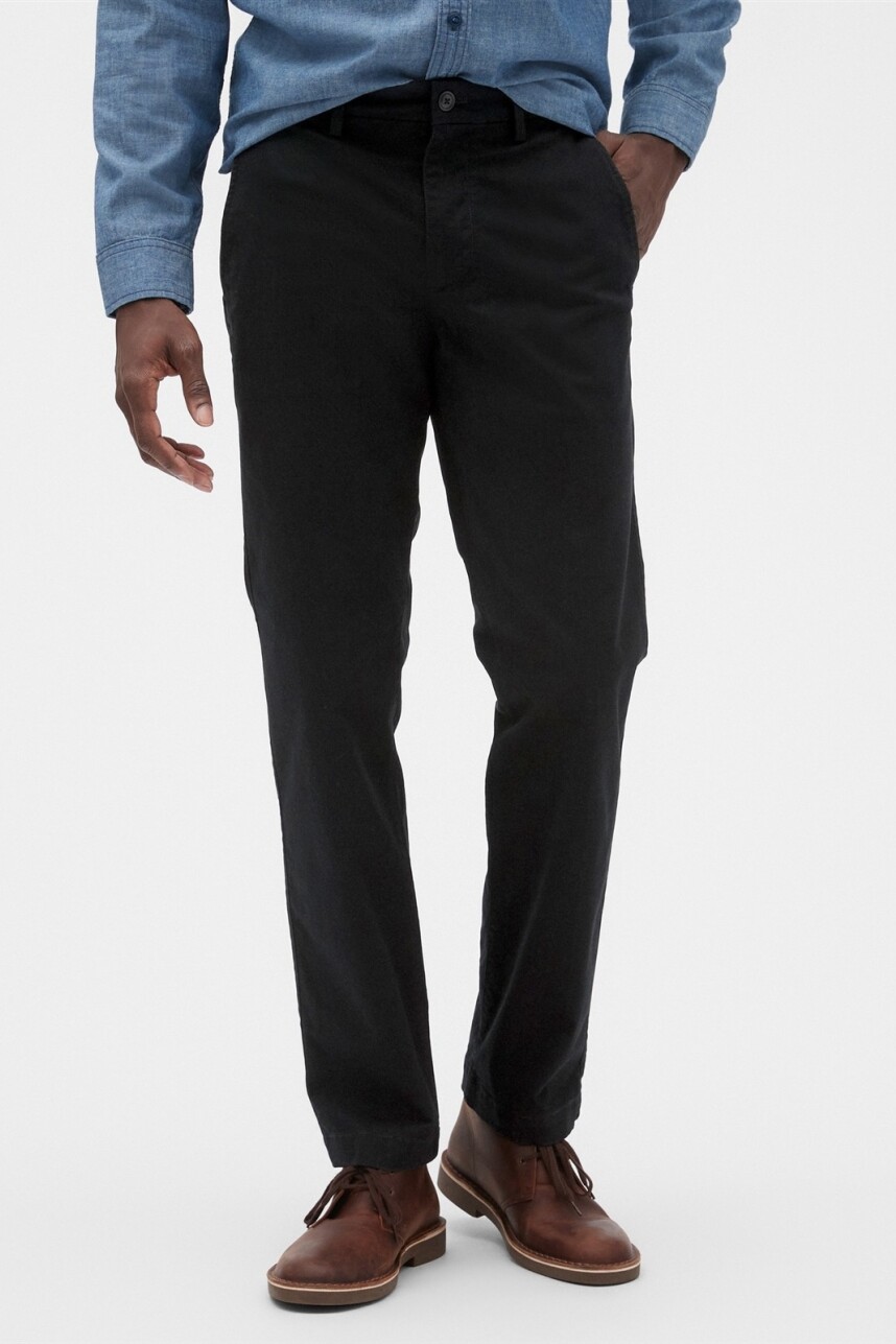 Pantalón Khaki Straight Hombre True Black