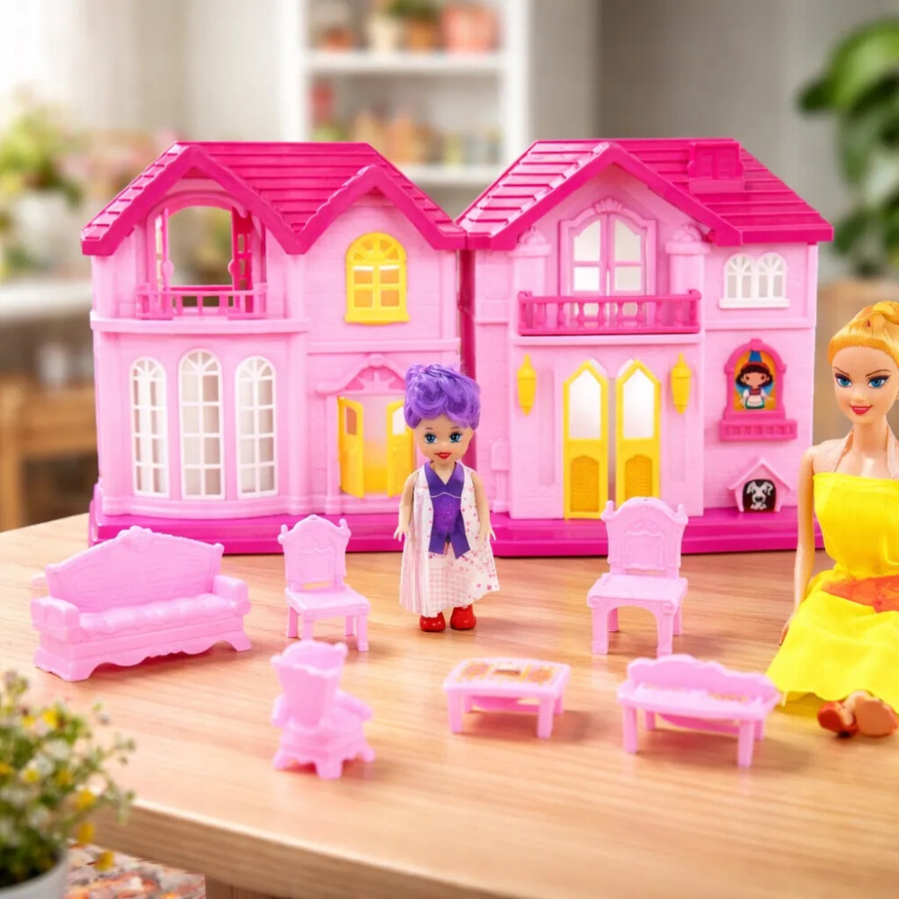 Casa Para Muñecas, Con Muñecos Y Muebles Casa Para Muñecas, Con Muñecos Y Muebles