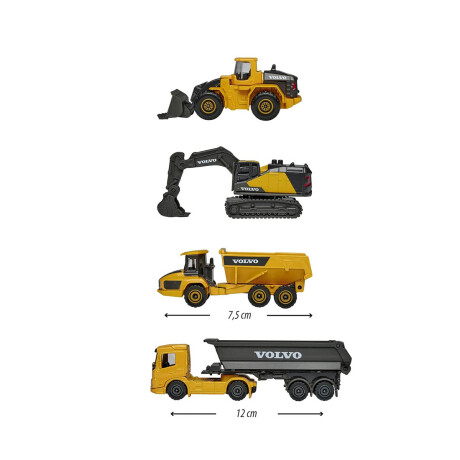 Pack X4 Vehículos De Construcción Volvo Majorette Pack X4 Vehículos De Construcción Volvo Majorette