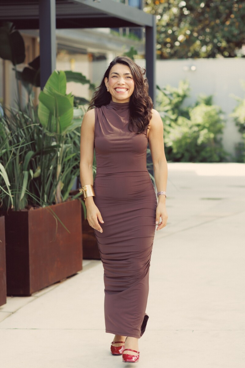 Vestido Drapeado Francis - Marrón 