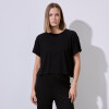 Remera Crop Rib NEGRO