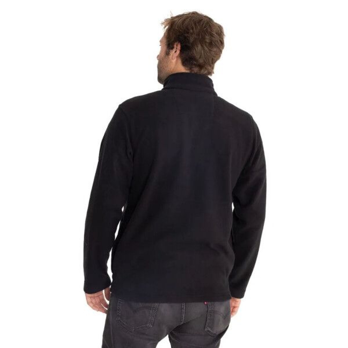 Campera caterpillar Microfleece full ZIP - NEGRO 