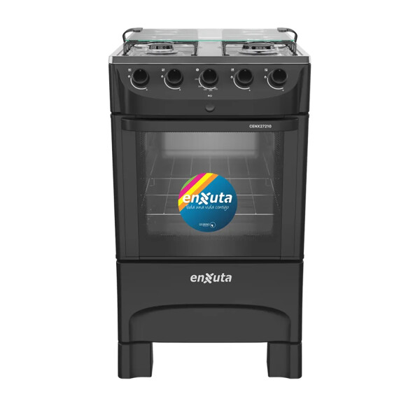 Cocina Enxuta 4 Hornallas Y Horno Supergas Termocupla NEGRO