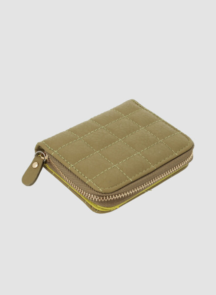 Billetera cuadros Verde mili/esmeralda