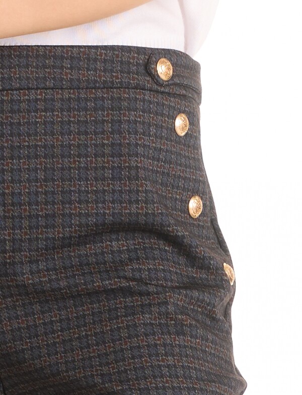 Pantalon Cuadrille Botones MULTI/AZUL