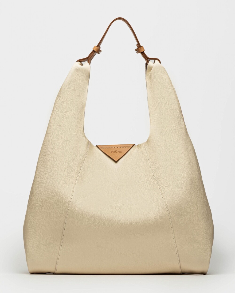 Bolso The Shopping en cuero graneado Cotton