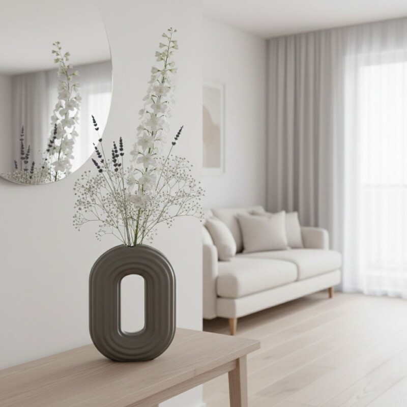 BASE CERAMICA GRIS 22X8X30CM Unica