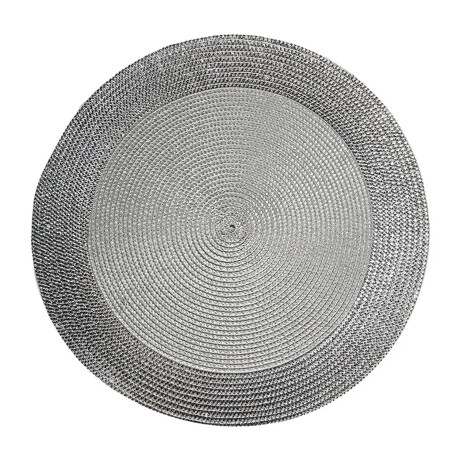 Mantel Individual Diseño Glow Redondo en PP Ø38Cm Paramount Plateado