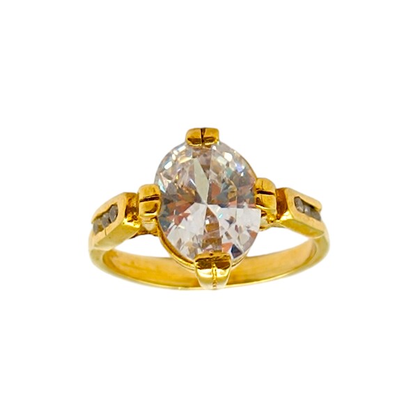Anillo Halo Oro Bajo-Piedra Zirconia-AN8097 conpiedra