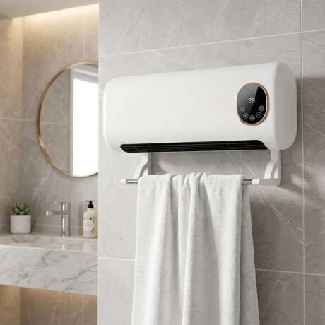 Calefactor De Pared Con Display + Accesorio Para Secar Ropa Calefactor De Pared Con Display + Accesorio Para Secar Ropa