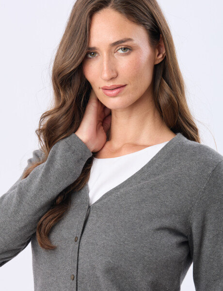 SACO TEJIDO CLÁSICO Gris Oscuro