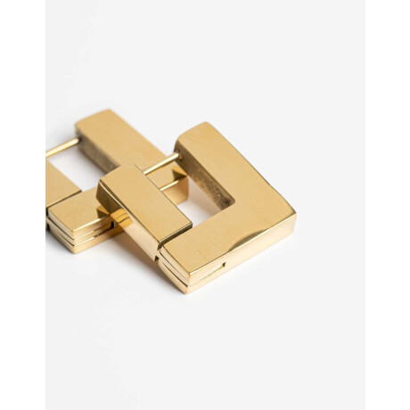 Argollas De Acero Dorado Dorado