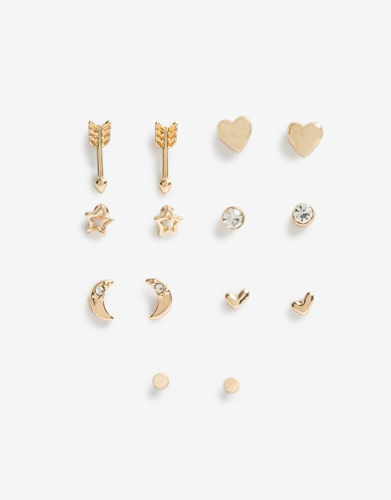 Aros Sets Metal Set De Aros Pasantes - Dorado