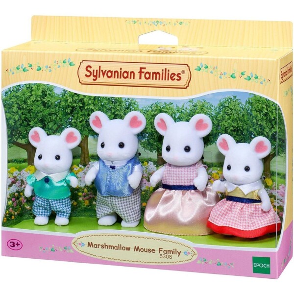 Sylvanian Families Familia Ratón Marshmallow Juguete Sylvanian Families Familia Ratón Marshmallow Juguete