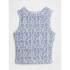 V-SL SMOCKED MB TOP BLUE FLORAL