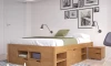 Cama 2 plazas con Cajones - Charme - Linea Funcional Amendoa