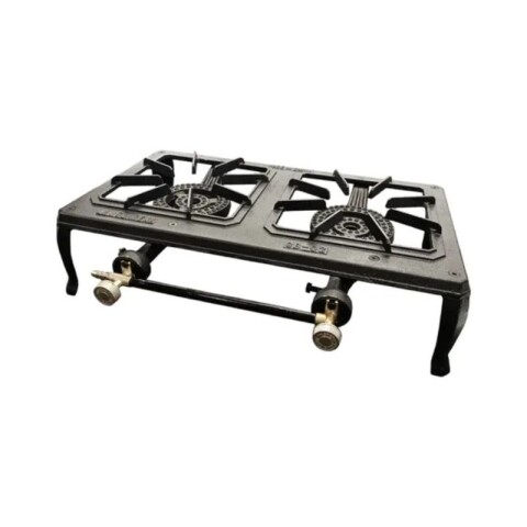 ANAFE COMPACTA DE HIERRO 2 HORNALLAS A GAS Negro