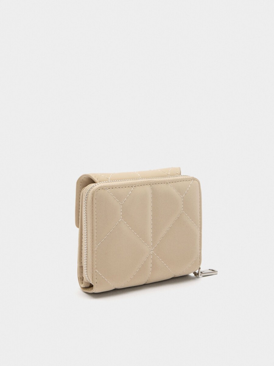 Cartera Acolchoada Con Textura Suave crudo