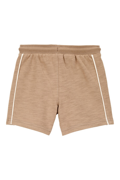 Short deportivo de algodón, khaki Sin color
