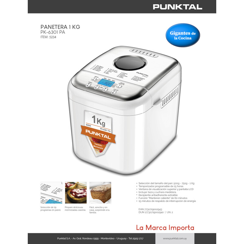 Fabrica De Pan PUNKTAL PK-PA 6301, Panetera Fabrica De Pan PUNKTAL PK-PA 6301, Panetera