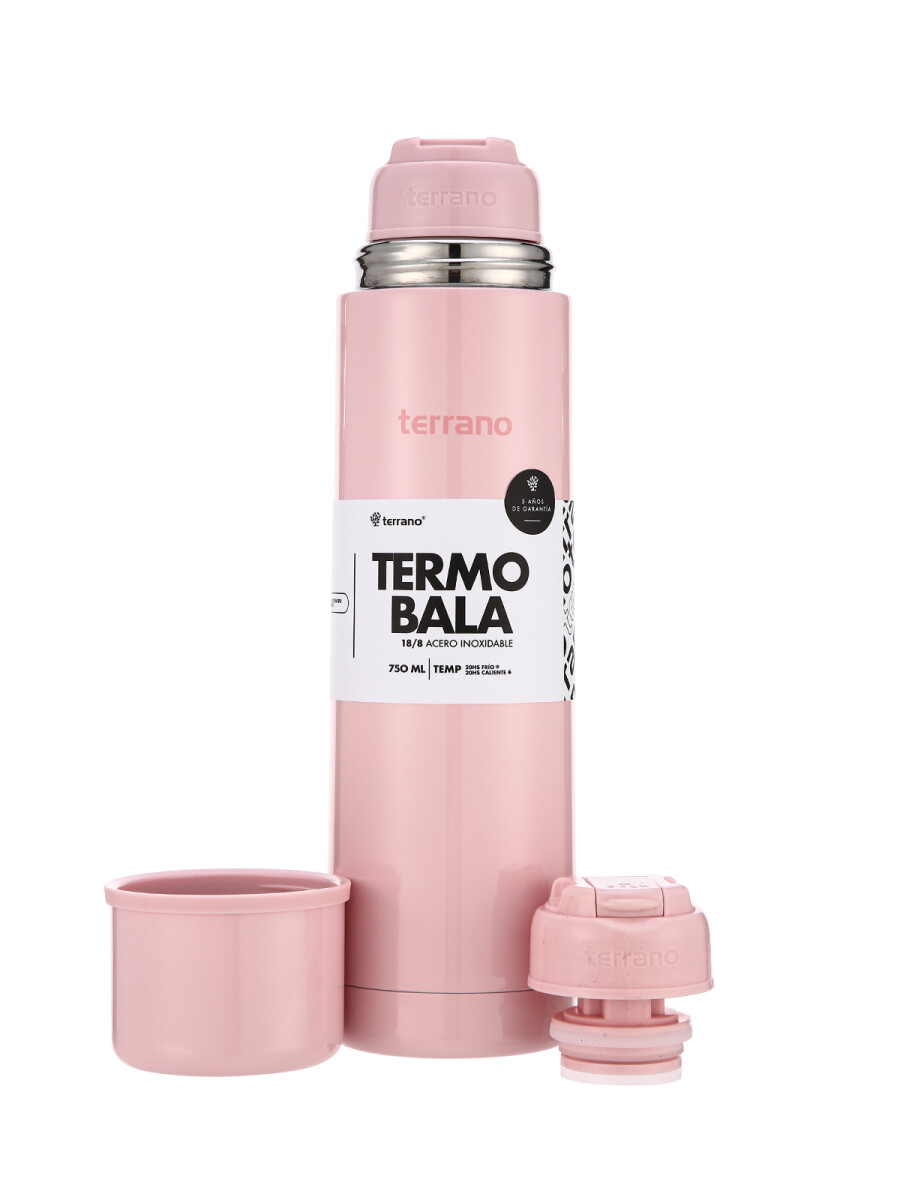 Termo Bala 750ML Metalizado - Rosado Metalizado 
