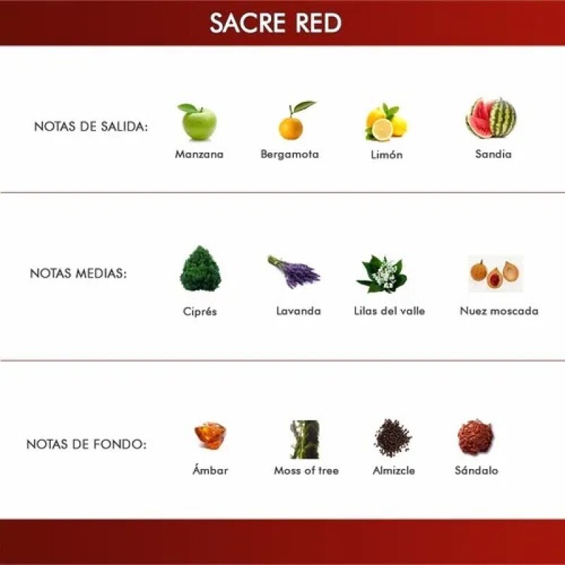 Red Eau De Toilette 55 ml Sacre Red Eau De Toilette 55 ml Sacre
