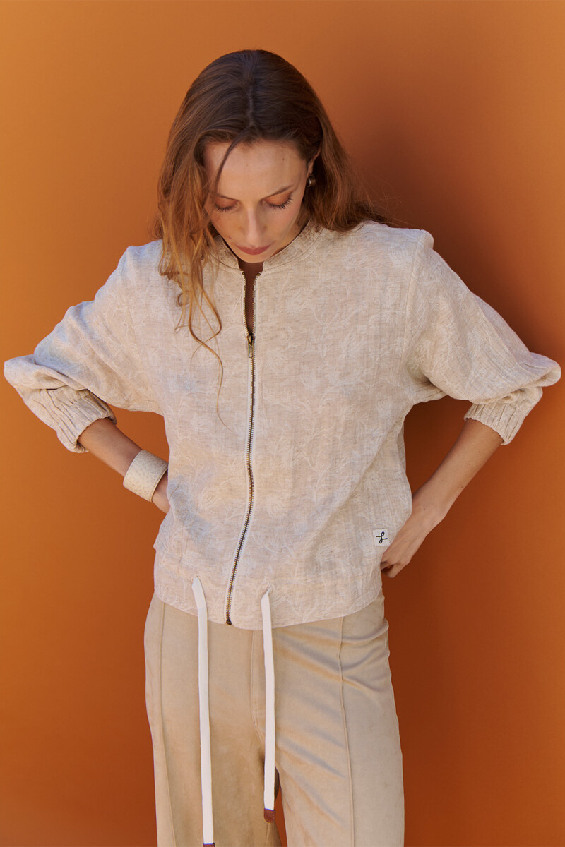 BOMBER TRAMADA BEIGE