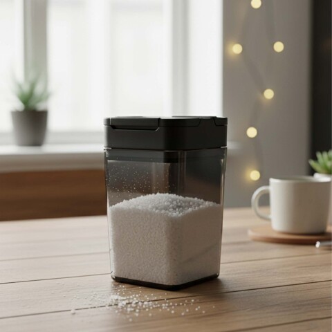 Especiero Salero Pimentero Magnético Frasco Contenedor 410ml Negro M