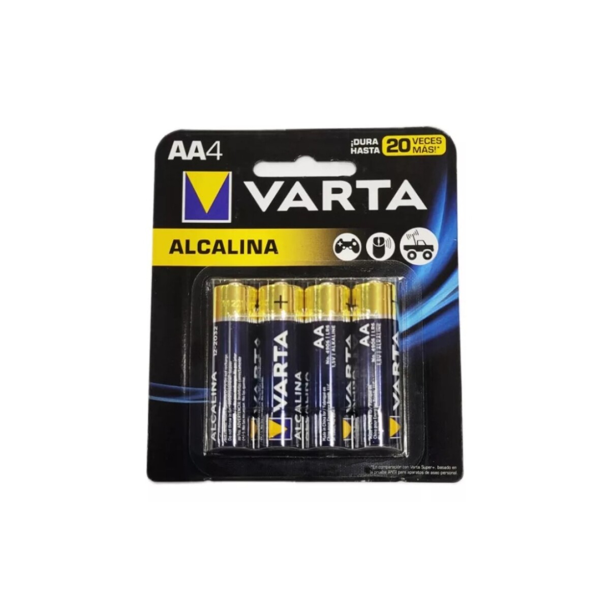PILAS ALCALINA AA VARTA X 4 UIDADES 