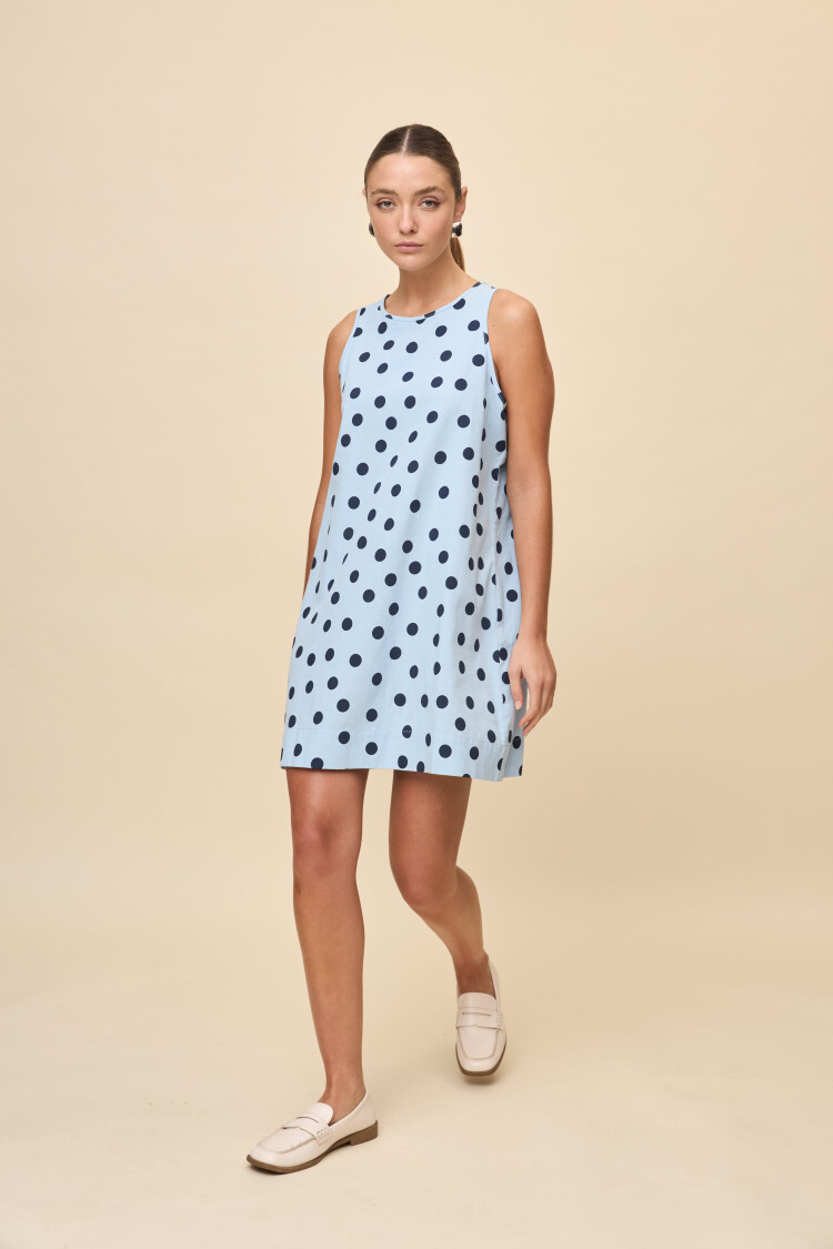 VESTIDO CRISTAL Celeste