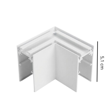 Adaptador Esquinero Horizontal para Riel Magnético G2 para Adosar Esquinero Horizontal Para Riel Magnético G2 De Adosar Blanco