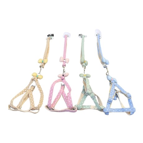 Pretal con Lunares y Moña Chico para Perros Pequeños Celeste